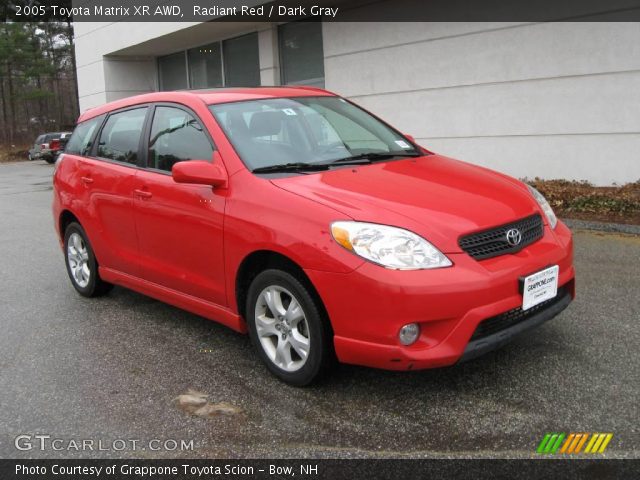 2005 Toyota Matrix XR AWD in Radiant Red