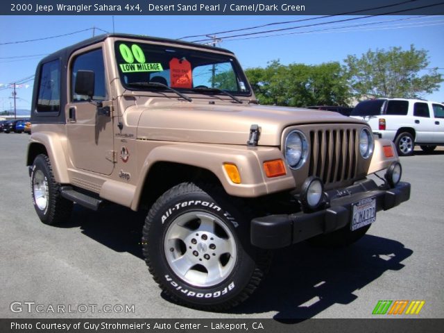 2000 Jeep Wrangler Sahara 4x4 in Desert Sand Pearl