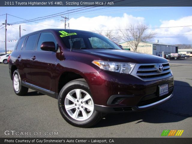 2011 Toyota Highlander V6 4WD in Sizzling Crimson Mica