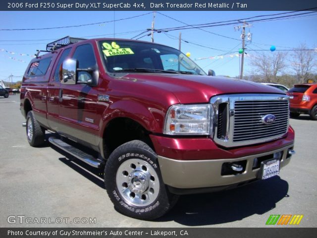 2006 Ford F250 Super Duty XLT SuperCab 4x4 in Dark Toreador Red Metallic