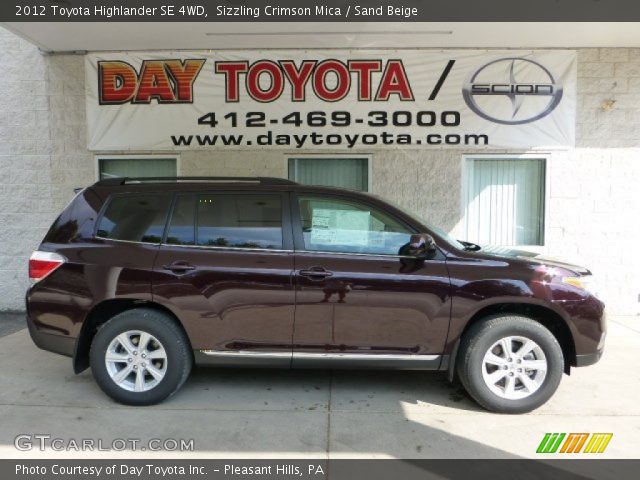 2012 Toyota Highlander SE 4WD in Sizzling Crimson Mica