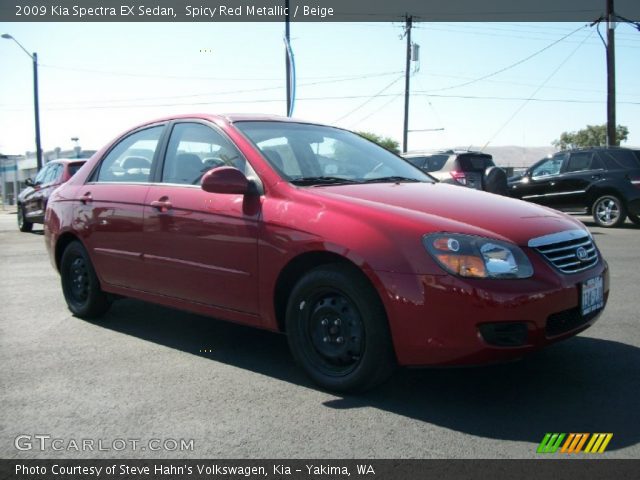 2009 Kia Spectra EX Sedan in Spicy Red Metallic