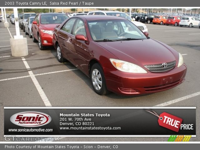 2003 Toyota Camry LE in Salsa Red Pearl
