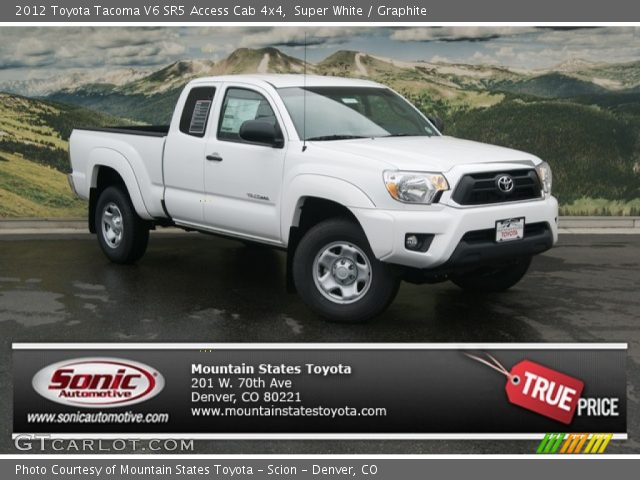 2012 Toyota Tacoma V6 SR5 Access Cab 4x4 in Super White