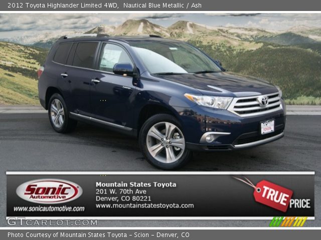 2012 Toyota Highlander Limited 4WD in Nautical Blue Metallic