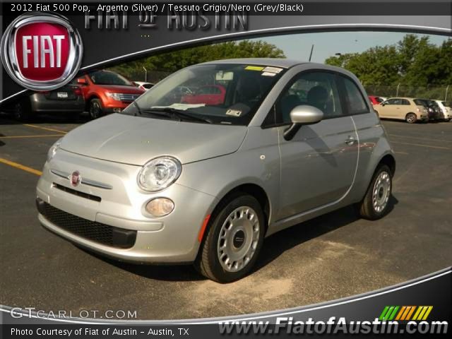 2012 Fiat 500 Pop in Argento (Silver)