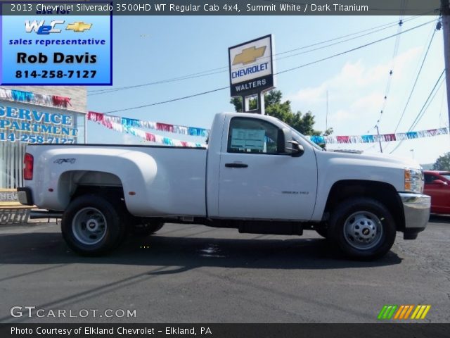 2013 Chevrolet Silverado 3500HD WT Regular Cab 4x4 in Summit White