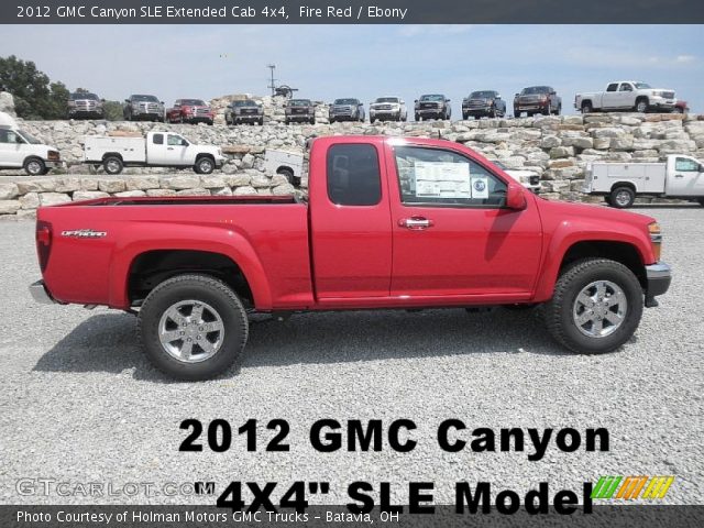 2012 GMC Canyon SLE Extended Cab 4x4 in Fire Red