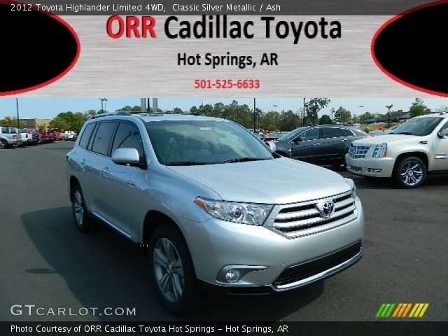 2012 Toyota Highlander Limited 4WD in Classic Silver Metallic