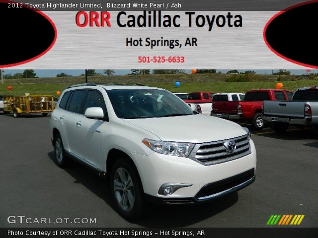 2012 Toyota Highlander Limited in Blizzard White Pearl