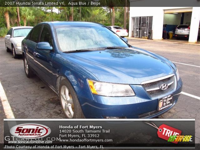 2007 Hyundai Sonata Limited V6 in Aqua Blue