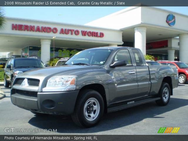 2008 Mitsubishi Raider LS Extended Cab in Granite Gray Metallic