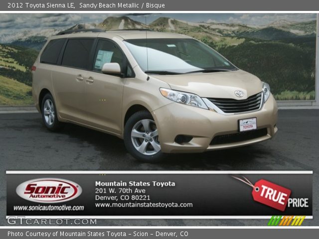 2012 Toyota Sienna LE in Sandy Beach Metallic