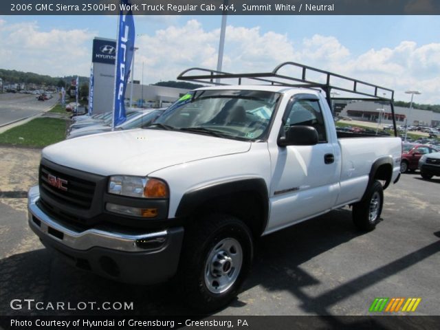 2006 GMC Sierra 2500HD Work Truck Regular Cab 4x4 in Summit White