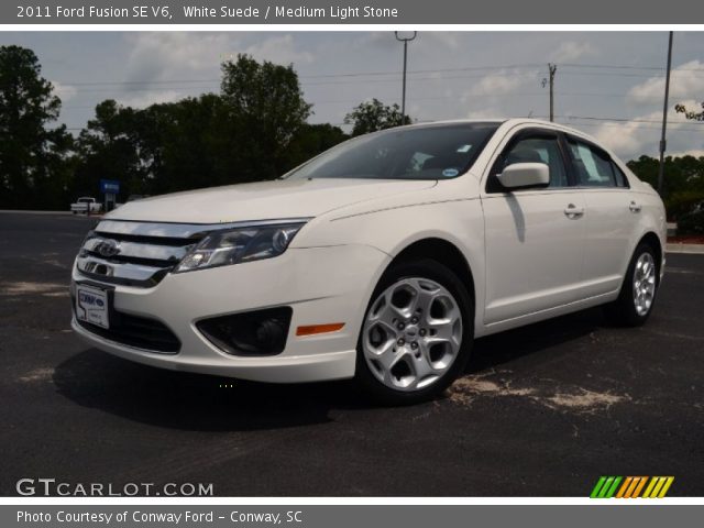 2011 Ford Fusion SE V6 in White Suede