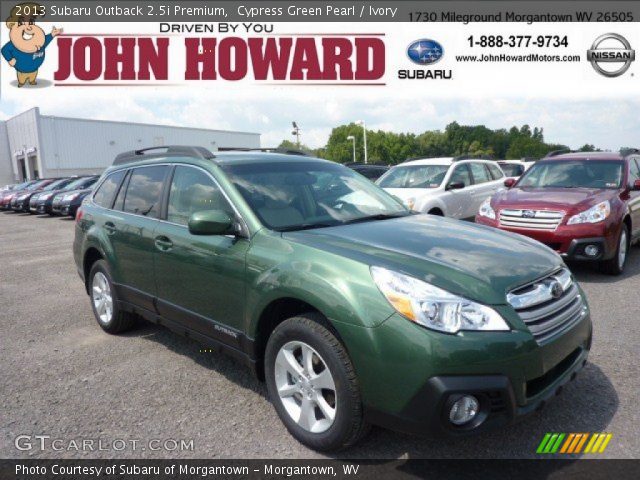 2013 Subaru Outback 2.5i Premium in Cypress Green Pearl