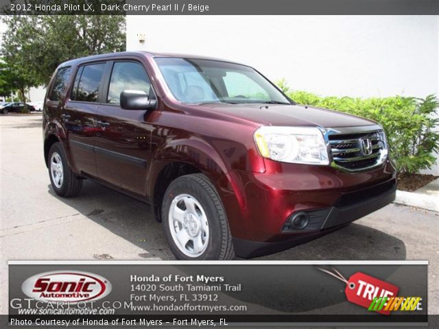 2012 Honda Pilot LX in Dark Cherry Pearl II