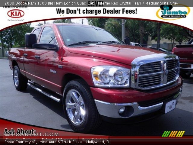 2008 Dodge Ram 1500 Big Horn Edition Quad Cab in Inferno Red Crystal Pearl
