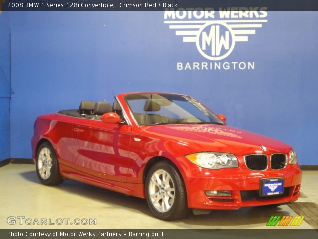 2008 BMW 1 Series 128i Convertible in Crimson Red