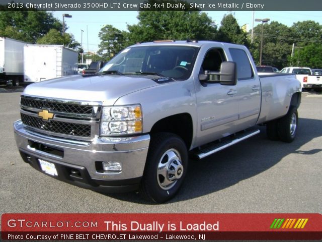 2013 Chevrolet Silverado 3500HD LTZ Crew Cab 4x4 Dually in Silver Ice Metallic