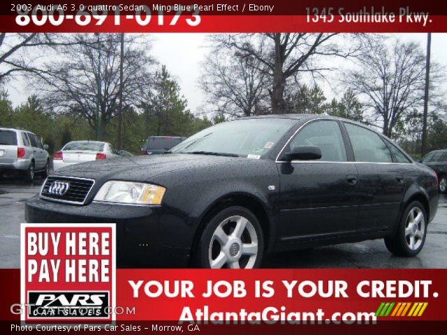 2003 Audi A6 3.0 quattro Sedan in Ming Blue Pearl Effect