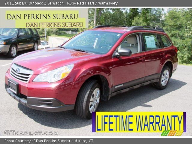 2011 Subaru Outback 2.5i Wagon in Ruby Red Pearl