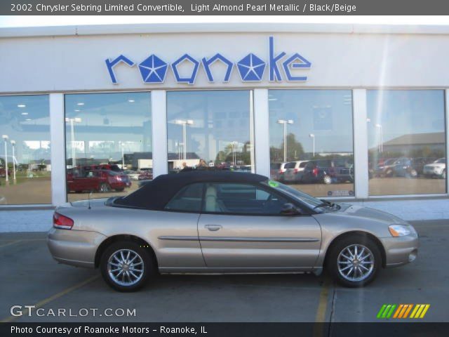 2002 Chrysler Sebring Limited Convertible in Light Almond Pearl Metallic