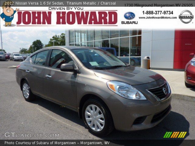 2012 Nissan Versa 1.6 SV Sedan in Titanium Metallic