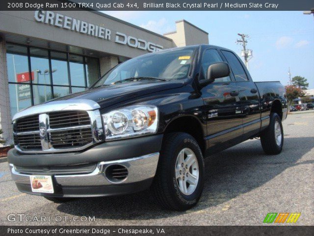 2008 Dodge Ram 1500 TRX4 Quad Cab 4x4 in Brilliant Black Crystal Pearl