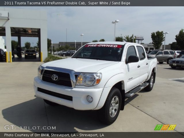 2011 Toyota Tacoma V6 PreRunner Double Cab in Super White