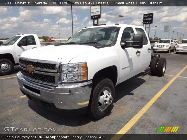 2013 Chevrolet Silverado 3500HD WT Crew Cab 4x4 Chassis in Summit White