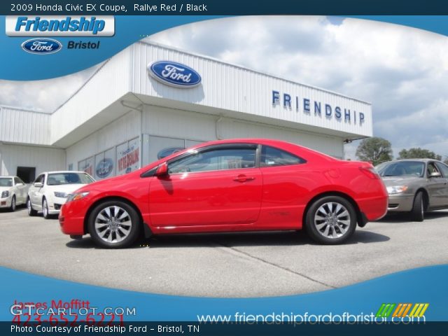 2009 Honda Civic EX Coupe in Rallye Red