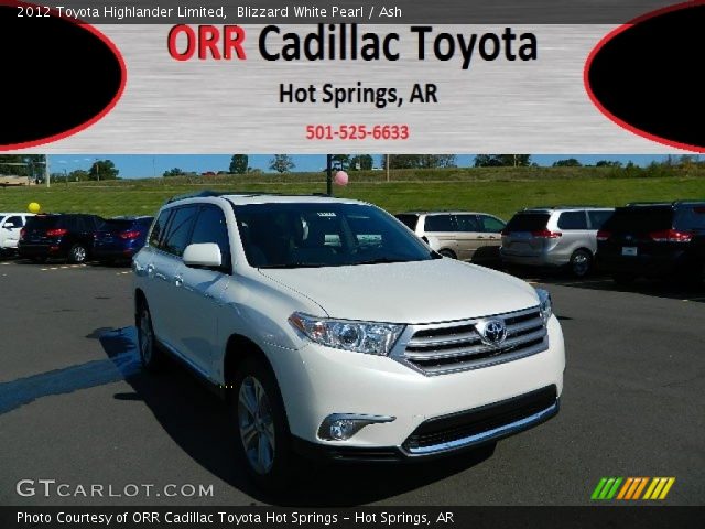 2012 Toyota Highlander Limited in Blizzard White Pearl