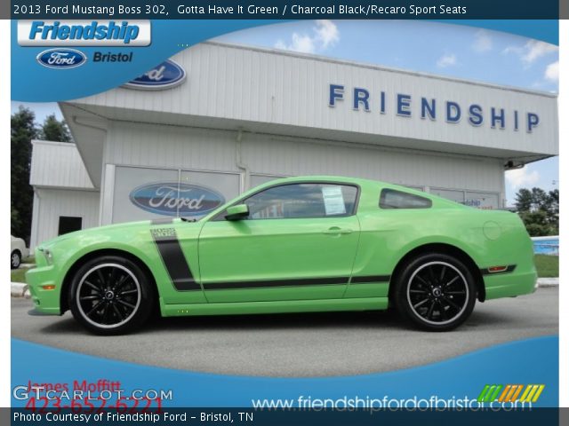 2013 Ford Mustang Boss 302 in Gotta Have It Green
