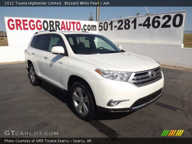 2012 Toyota Highlander Limited in Blizzard White Pearl