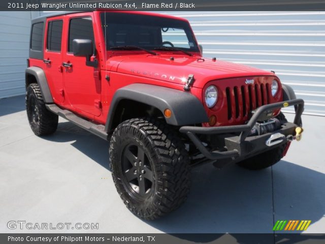 2011 Jeep Wrangler Unlimited Rubicon 4x4 in Flame Red