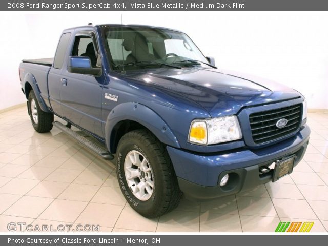 2008 Ford Ranger Sport SuperCab 4x4 in Vista Blue Metallic