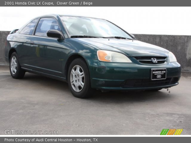 2001 Honda Civic LX Coupe in Clover Green