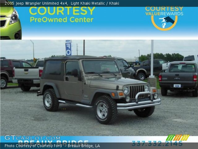 2005 Jeep Wrangler Unlimited 4x4 in Light Khaki Metallic