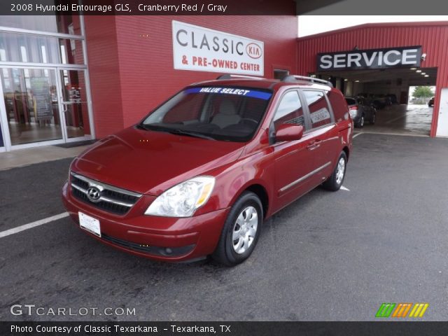 2008 Hyundai Entourage GLS in Cranberry Red