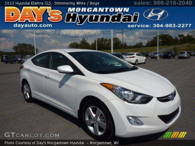 2013 Hyundai Elantra GLS in Shimmering White
