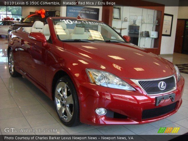 2010 Lexus IS 350C Convertible in Matador Red Mica