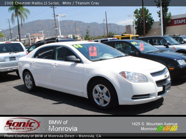 2008 Chevrolet Malibu LS Sedan in White