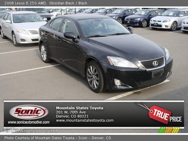 2008 Lexus IS 250 AWD in Obsidian Black