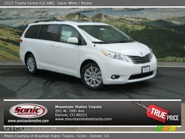 2013 Toyota Sienna XLE AWD in Super White