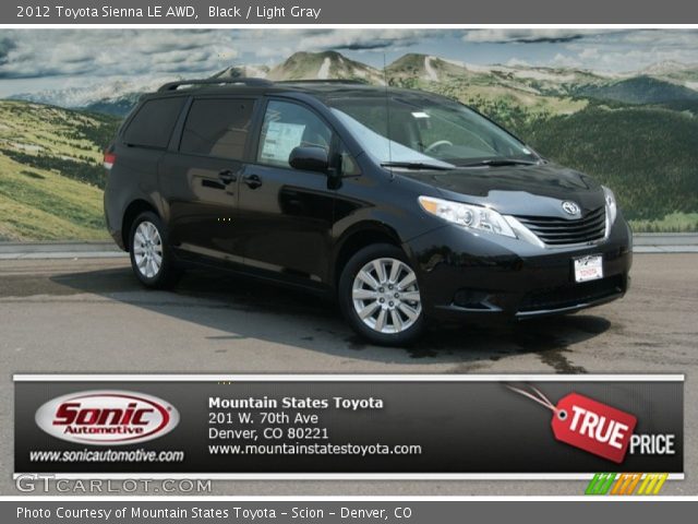 2012 Toyota Sienna LE AWD in Black