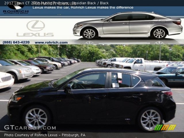 2012 Lexus CT 200h Hybrid Premium in Obsidian Black