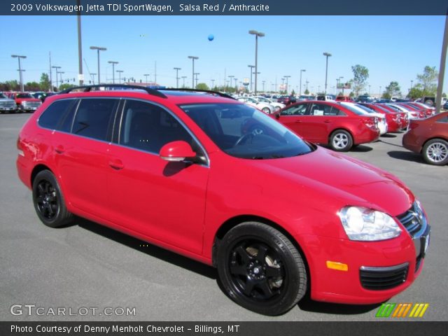 2009 Volkswagen Jetta TDI SportWagen in Salsa Red