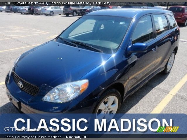 2003 Toyota Matrix AWD in Indigo Ink Blue Metallic