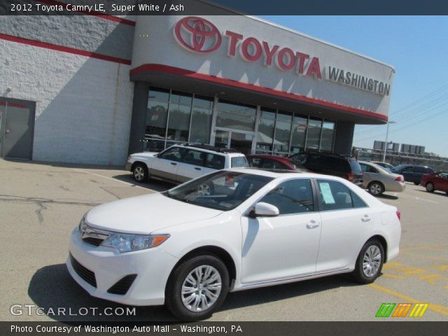 2012 Toyota Camry LE in Super White